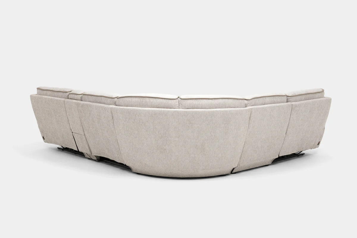 Abbie 6 Piece 2 Power Sectional With 2 Power Armless Recliner - Image 9