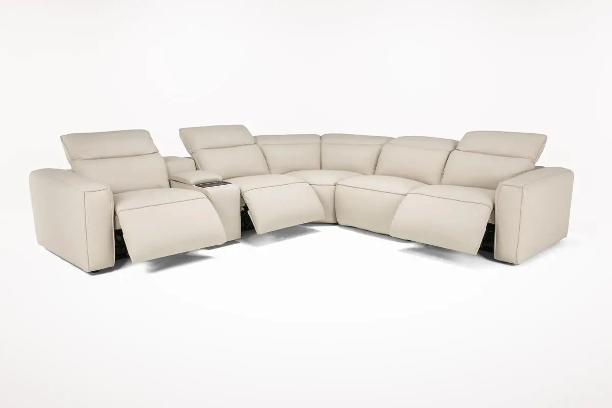 Amara 6 Piece 2 Power Sectional With 2 Power Armless Recliner - Image 10
