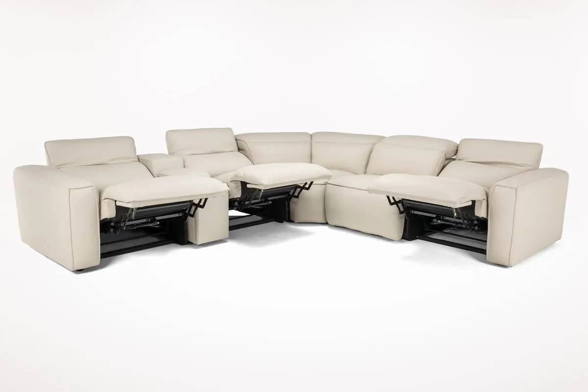 Amara 6 Piece 2 Power Sectional With 2 Power Armless Recliner - Image 11