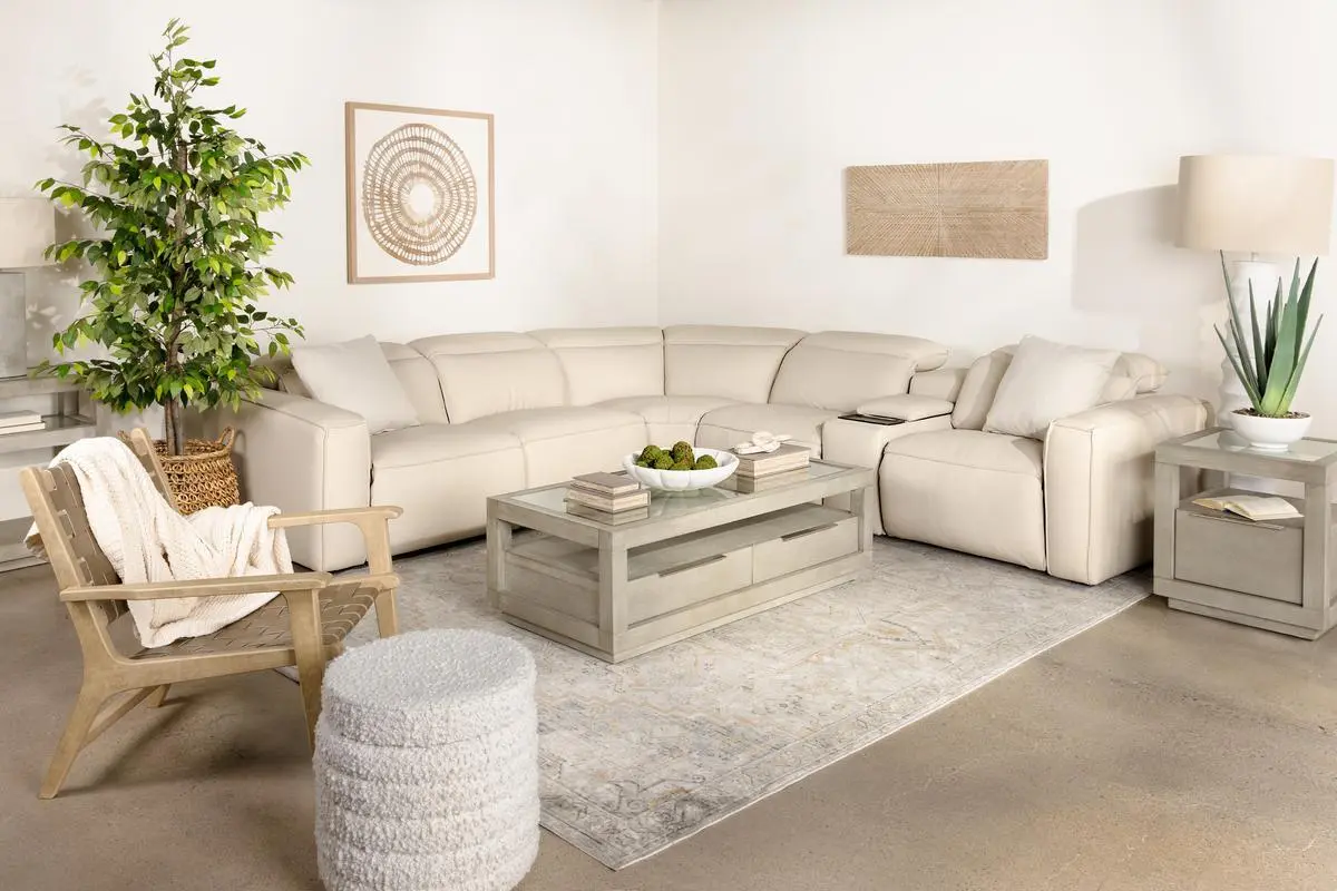 Amara 6 Piece 2 Power Sectional With 2 Power Armless Recliner - Image 16