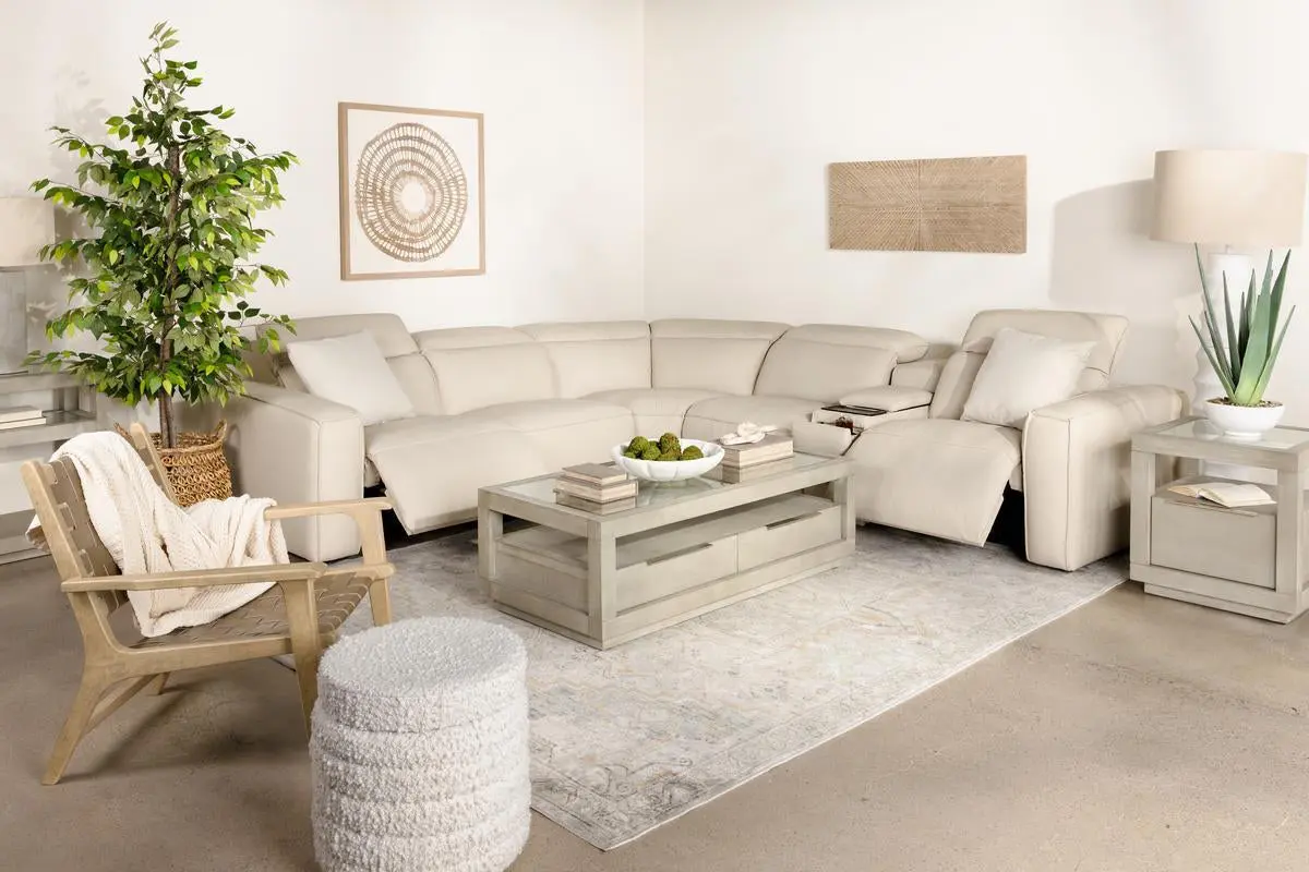 Amara 6 Piece 2 Power Sectional With 2 Power Armless Recliner - Image 17