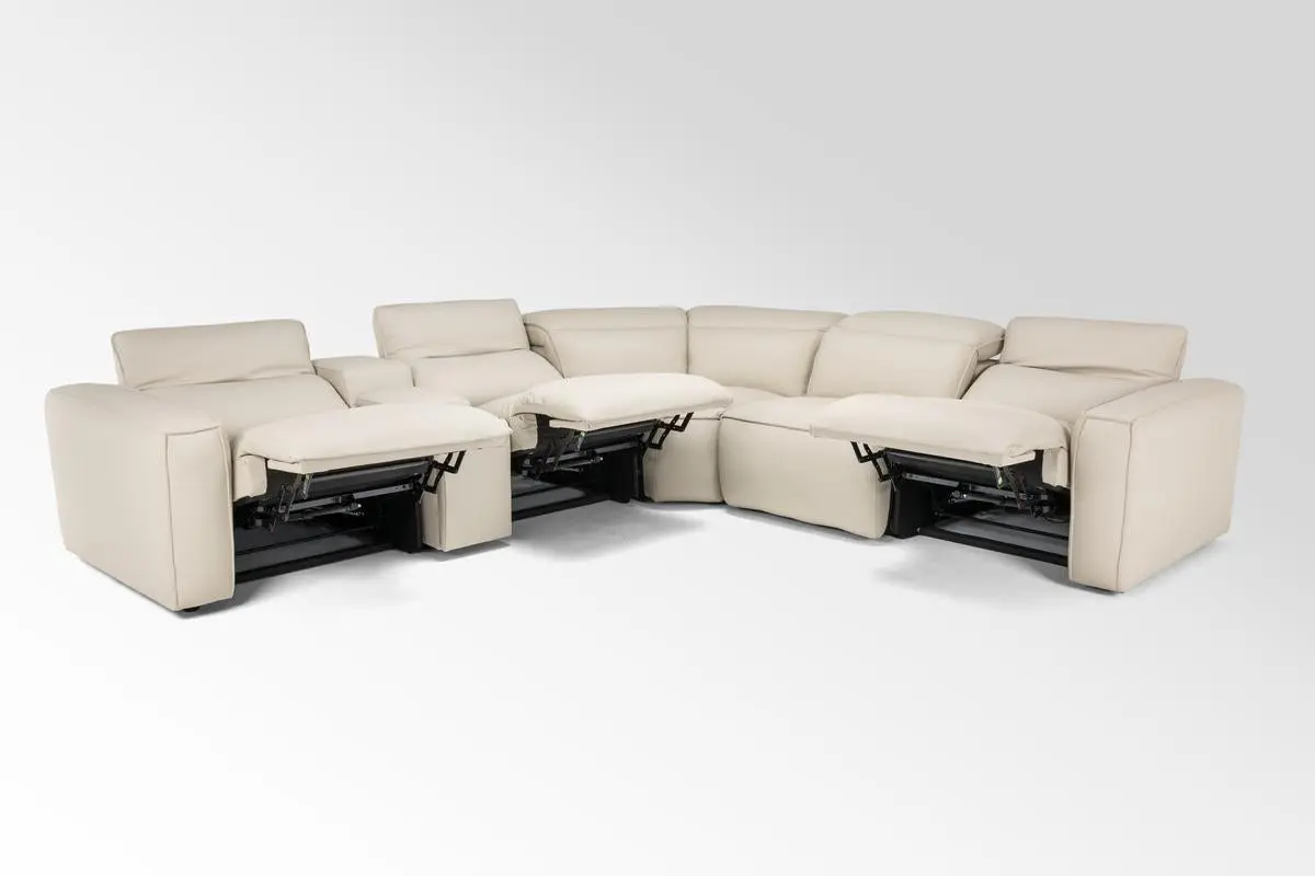 Amara 6 Piece 2 Power Sectional With 2 Power Armless Recliner - Image 22