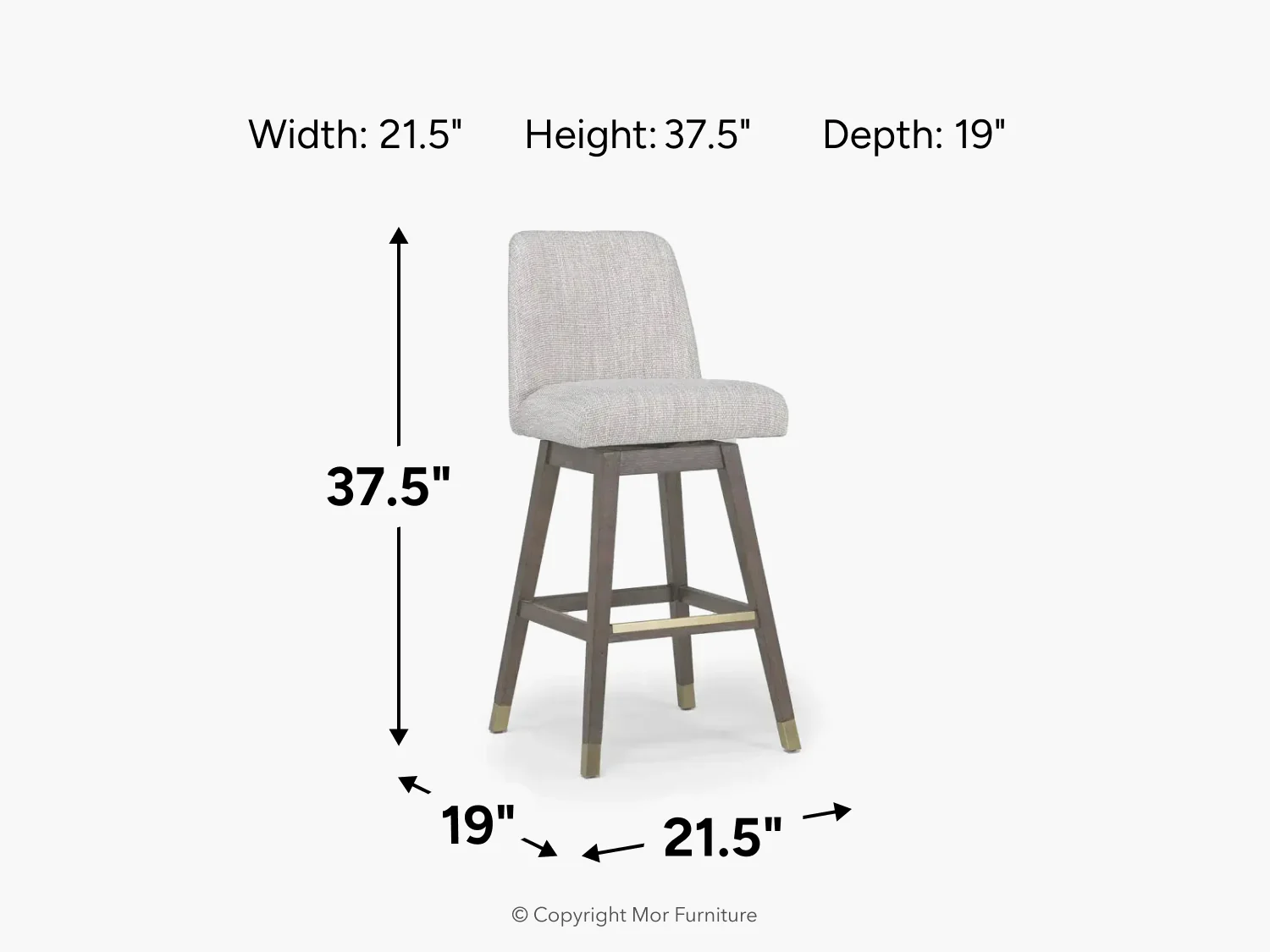 Amelia Swivel Counter Height Stool - Image 11