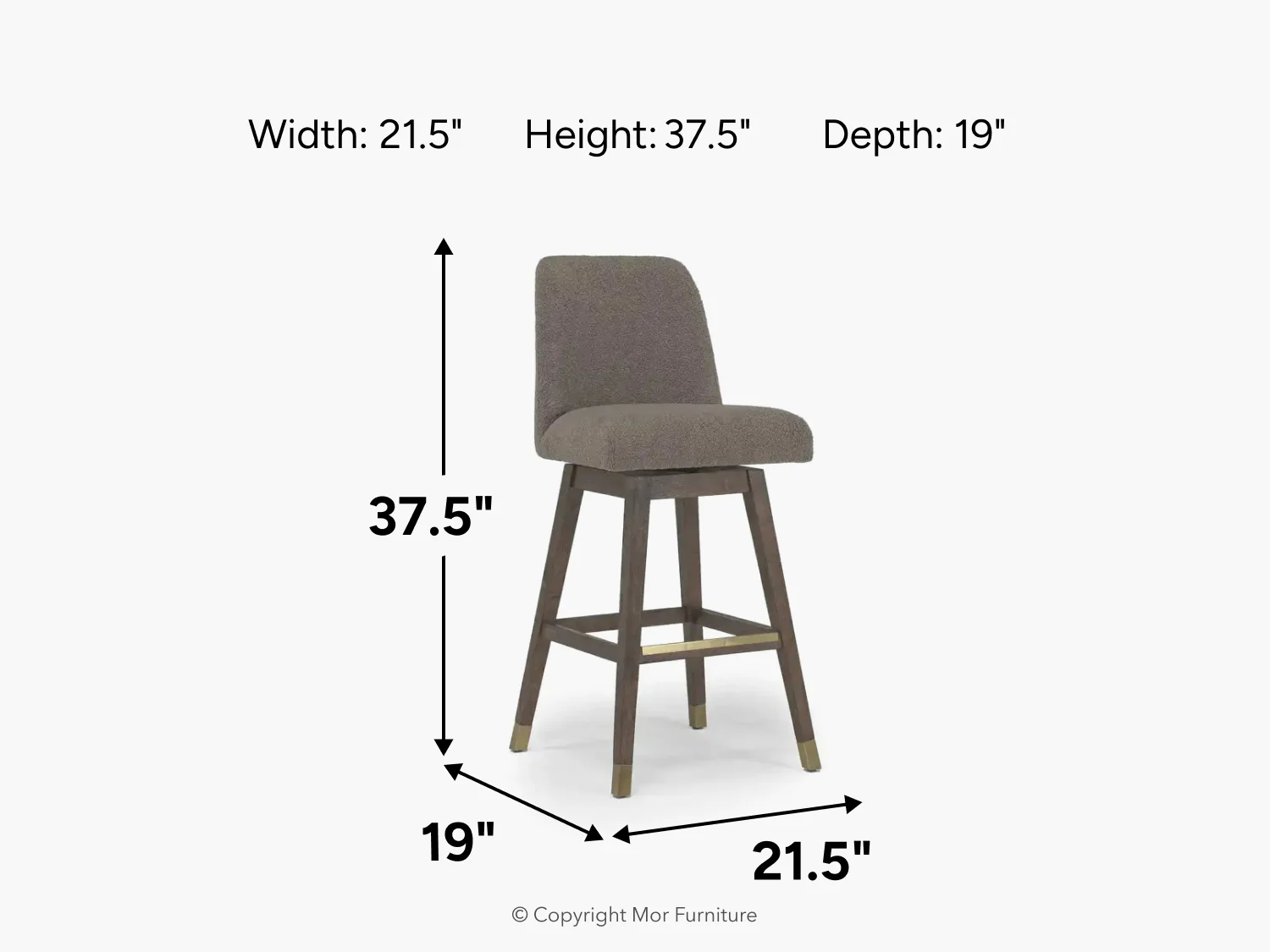 Amelia Swivel Counter Height Stool - Image 16