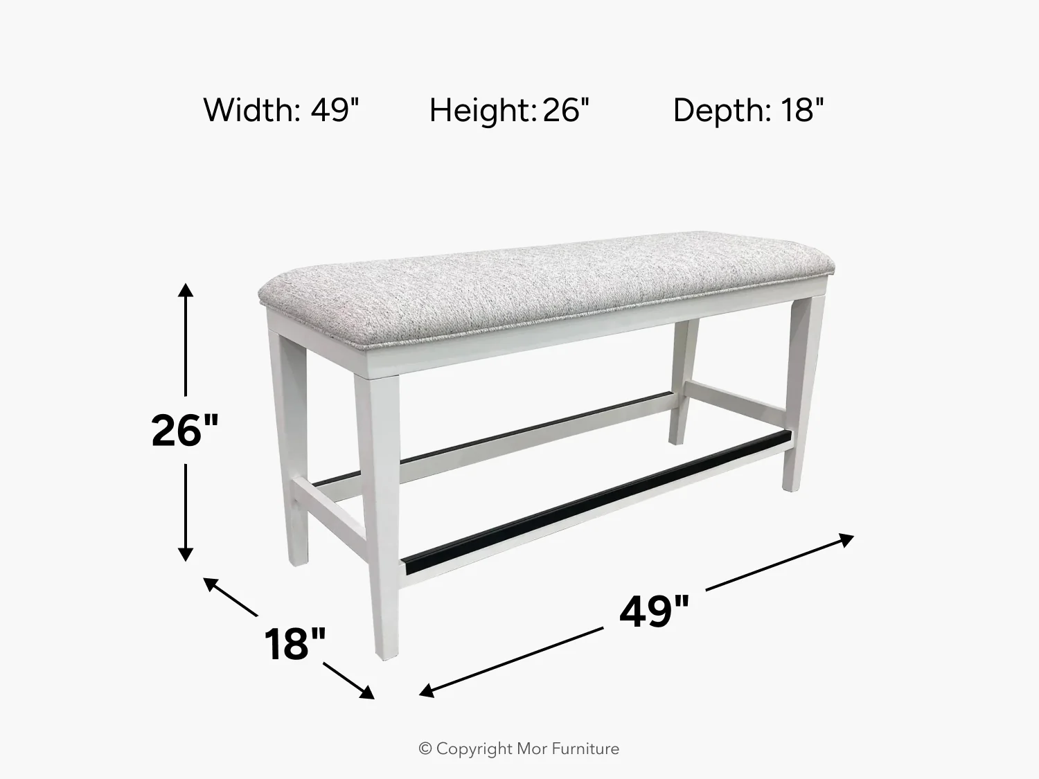 Americana Counter Height Dining Bench - Image 6