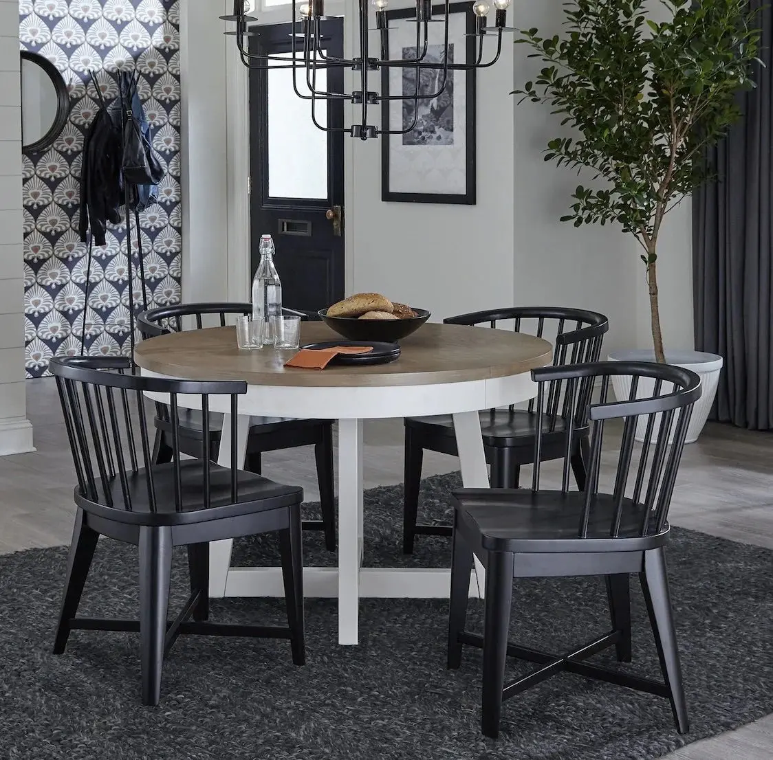 Americana Round Dining Table & 4 Chairs - Image 4