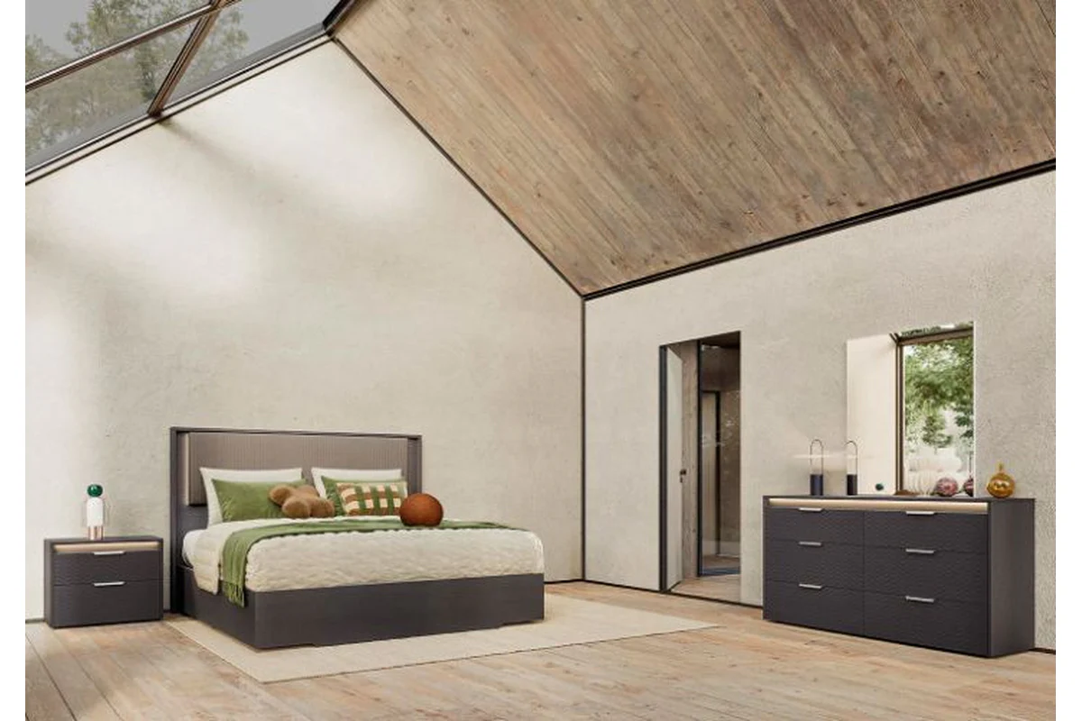 Amy Upholstered Panel Bed - Image 5