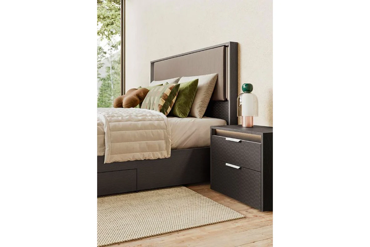 Amy Upholstered Panel Bed With Storage - Image 15