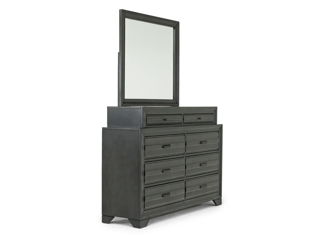 Andes Bookcase Bed With Storage & Dresser & Mirror & Nightstand - Image 12