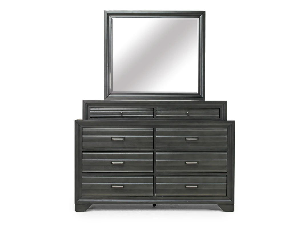 Andes Bookcase Bed With Storage & Dresser & Mirror & Nightstand - Image 4