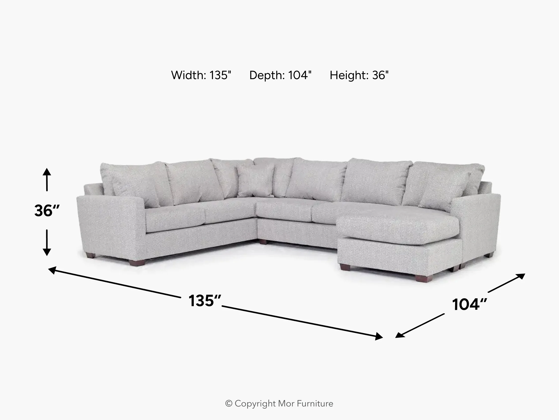 Ashfield Tux Sofa Chaise Sectional - Image 11