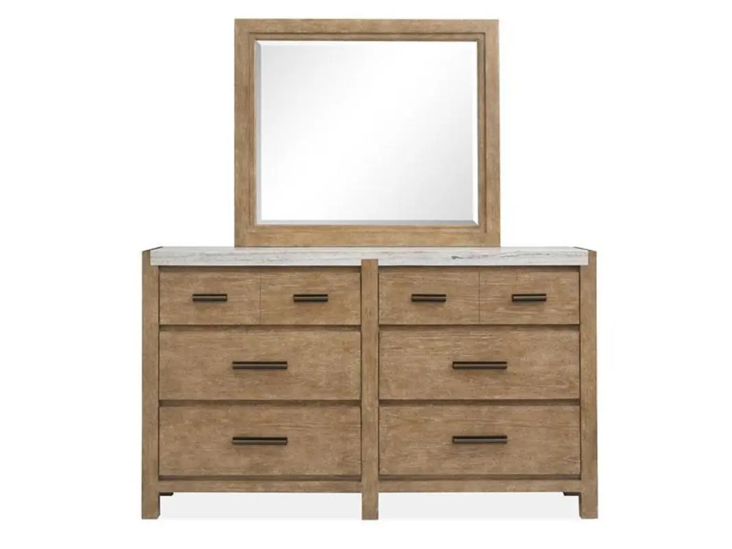 Aspen Valley Panel Bed & Dresser & Mirror & Nightstand - Image 7