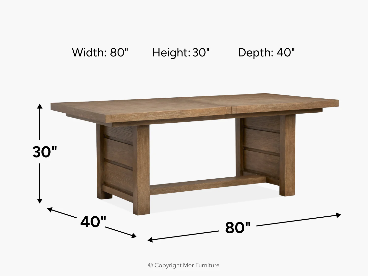 Aspen Valley Trestle Dining Table - Image 10