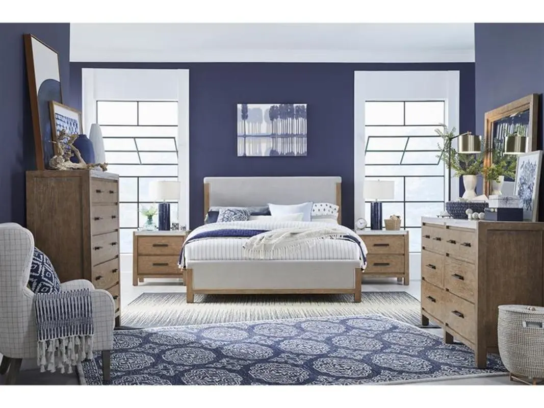 Aspen Valley Upholstered Bed & Dresser & Mirror & Nightstand - Image 10