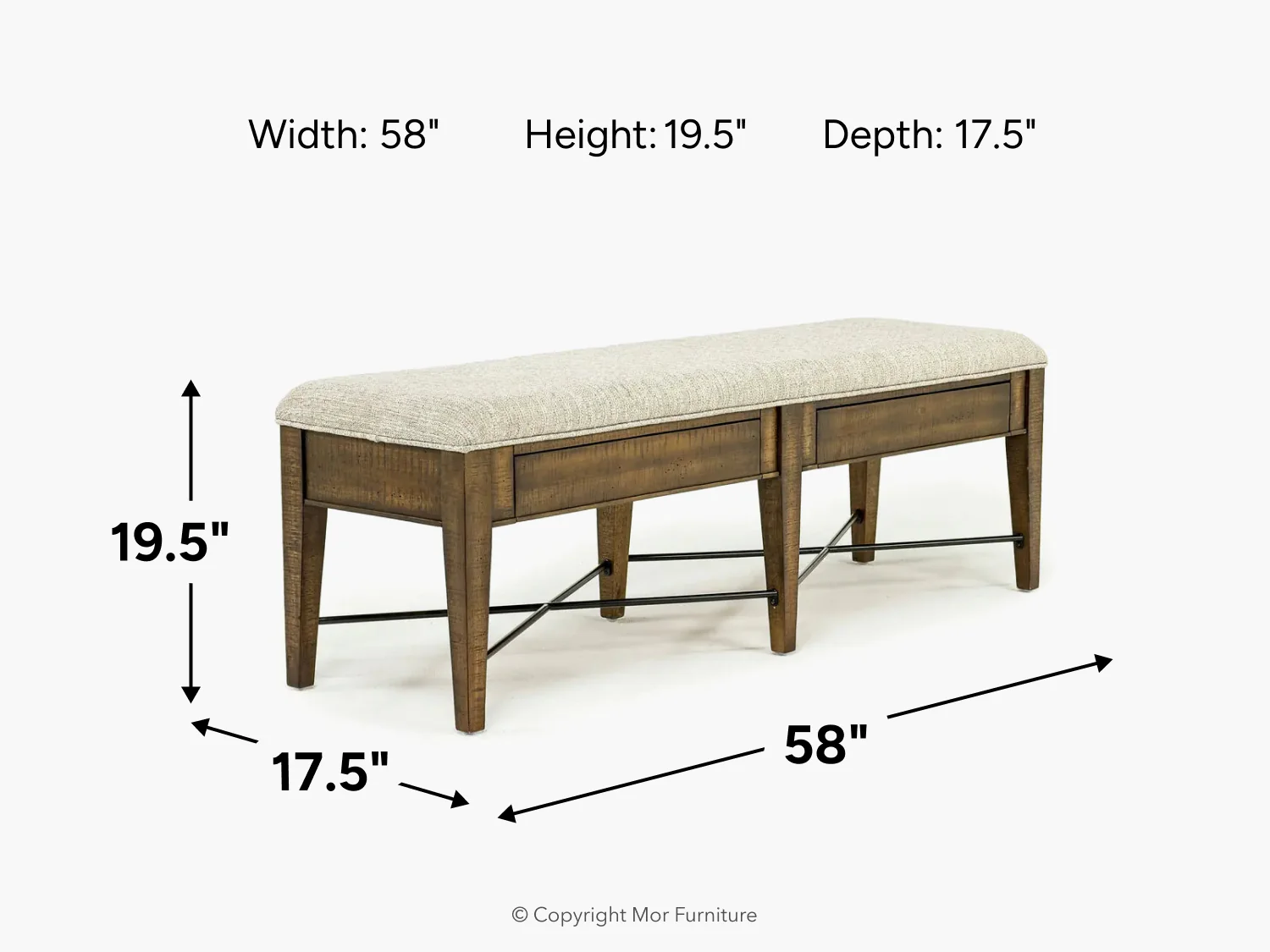 Bay Creek Dining Bench - Image 30