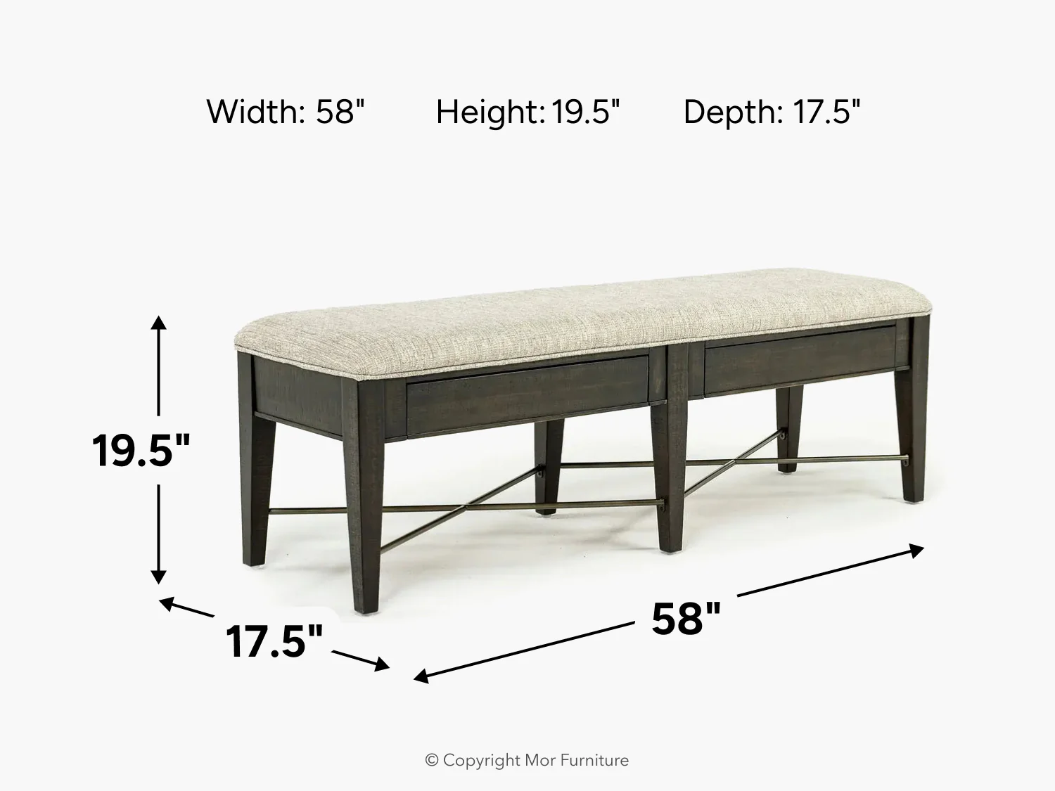Bay Creek Dining Bench - Image 61