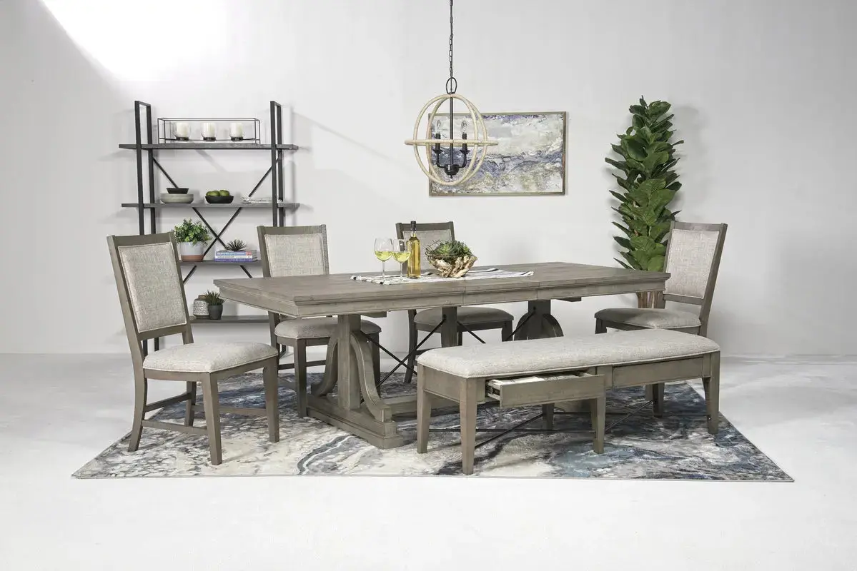 Bay Creek Dining Table & 4 Chairs & Bench - Image 114