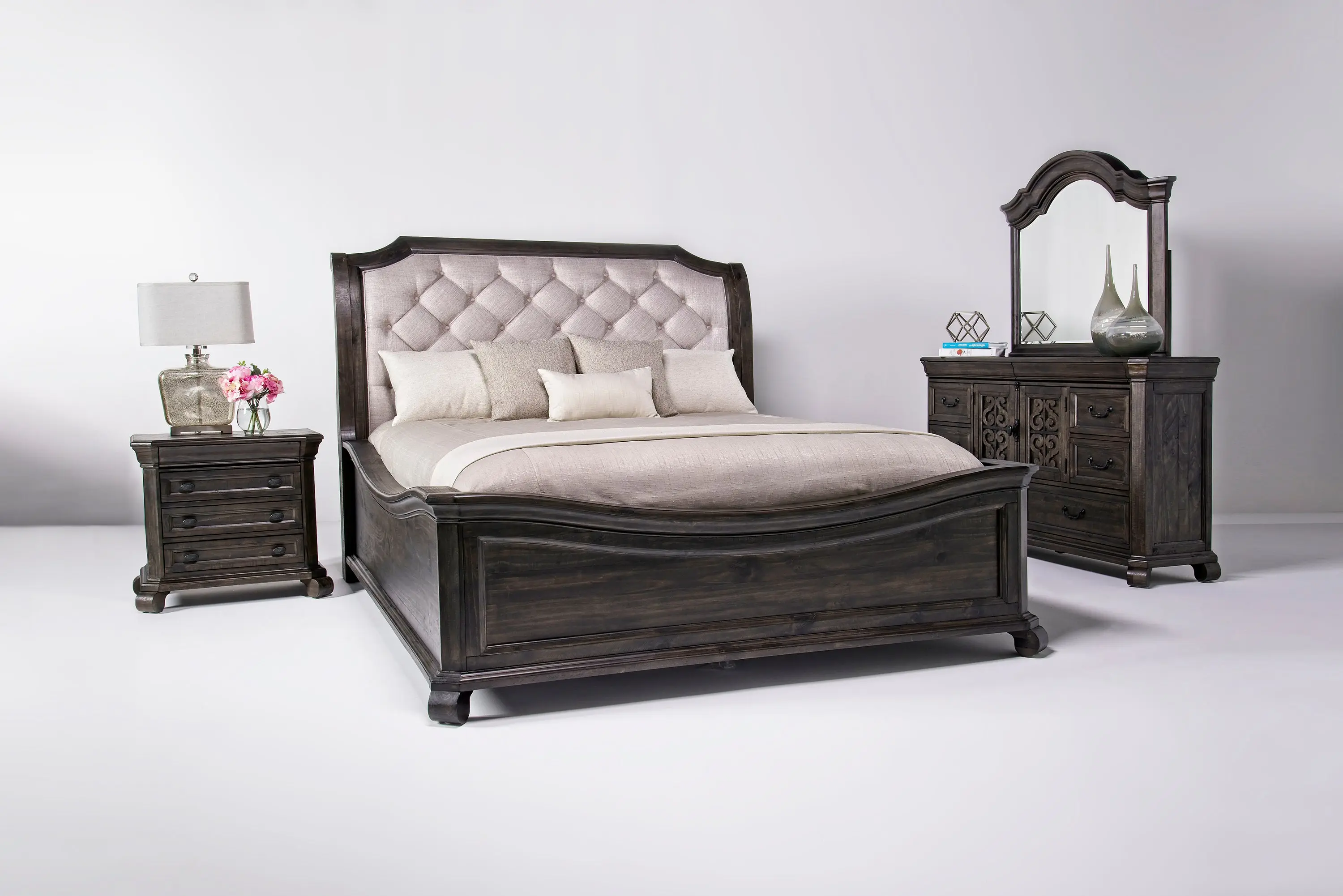 Bellamy Sleigh Bed & Dresser & Mirror & Nightstand - Image 19