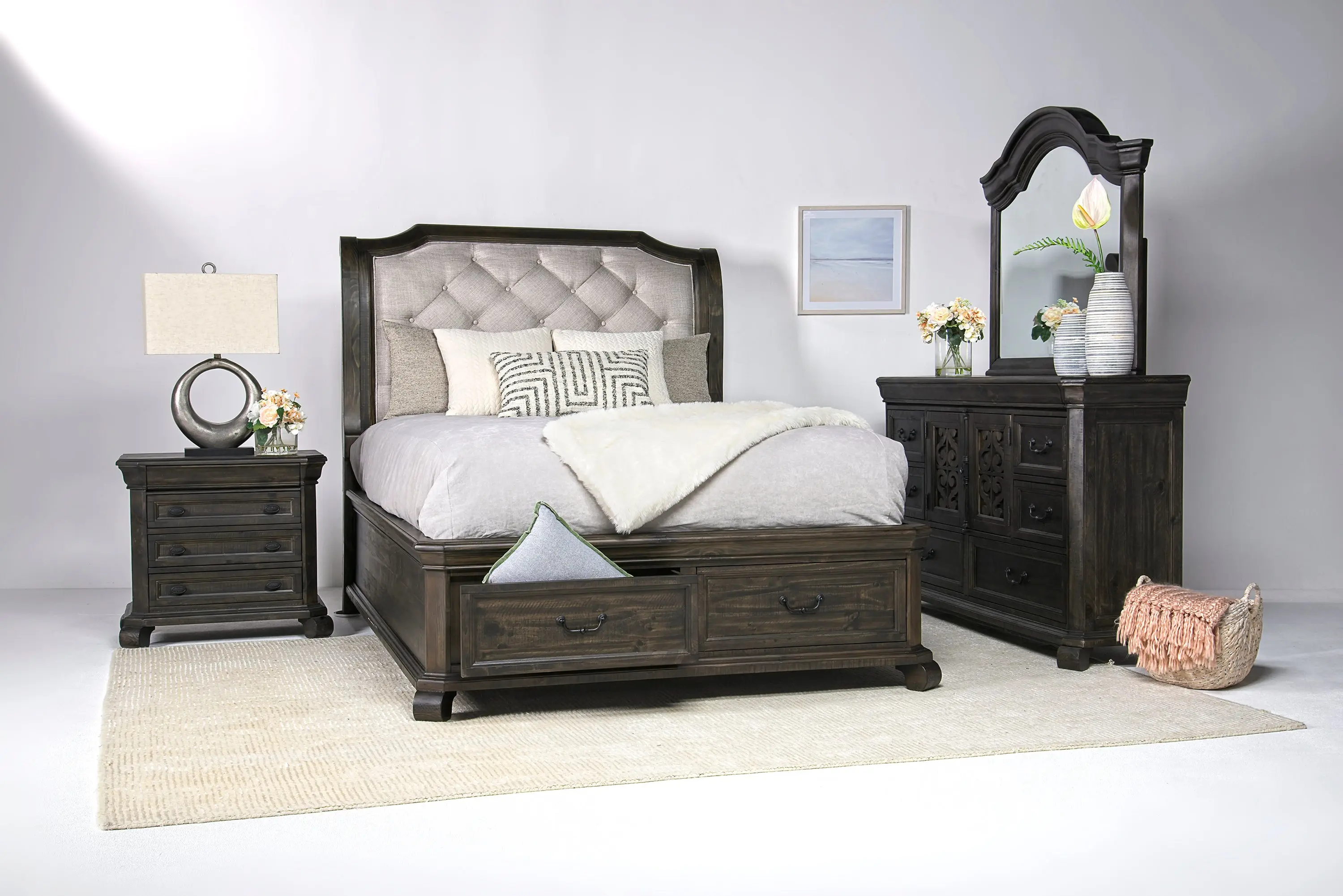 Bellamy Sleigh Bed & Dresser & Mirror & Nightstand - Image 22