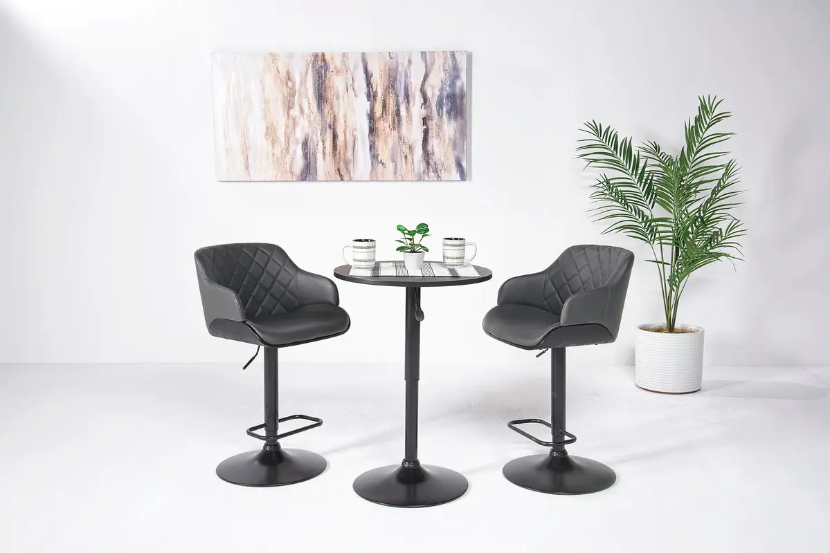 Bentley Round Adjustable Height Dining Table & 2 Stools - Image 11