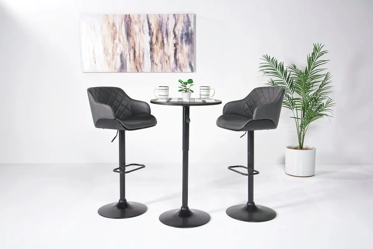 Bentley Round Adjustable Height Dining Table & 2 Stools - Image 12