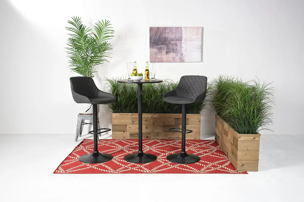 Bentley Round Adjustable Height Dining Table & 2 Stools - Image 7