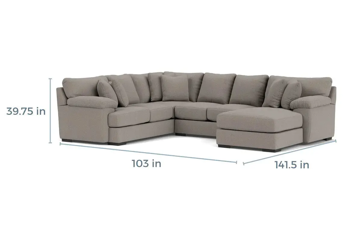 Bermuda Tux Loveseat Chaise Sectional - Image 29
