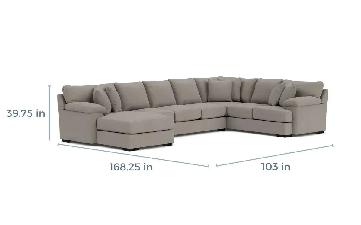 Bermuda Tux Sofa Chaise Sectional - Image 8