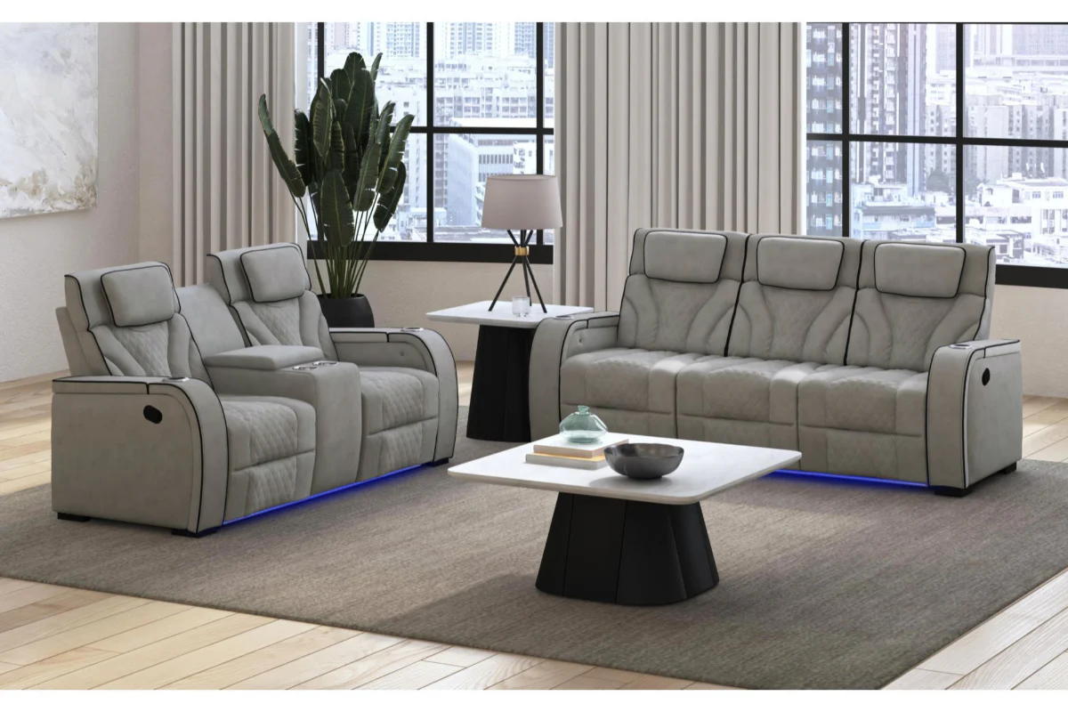 Blitz Reclining Sofa & Console Loveseat