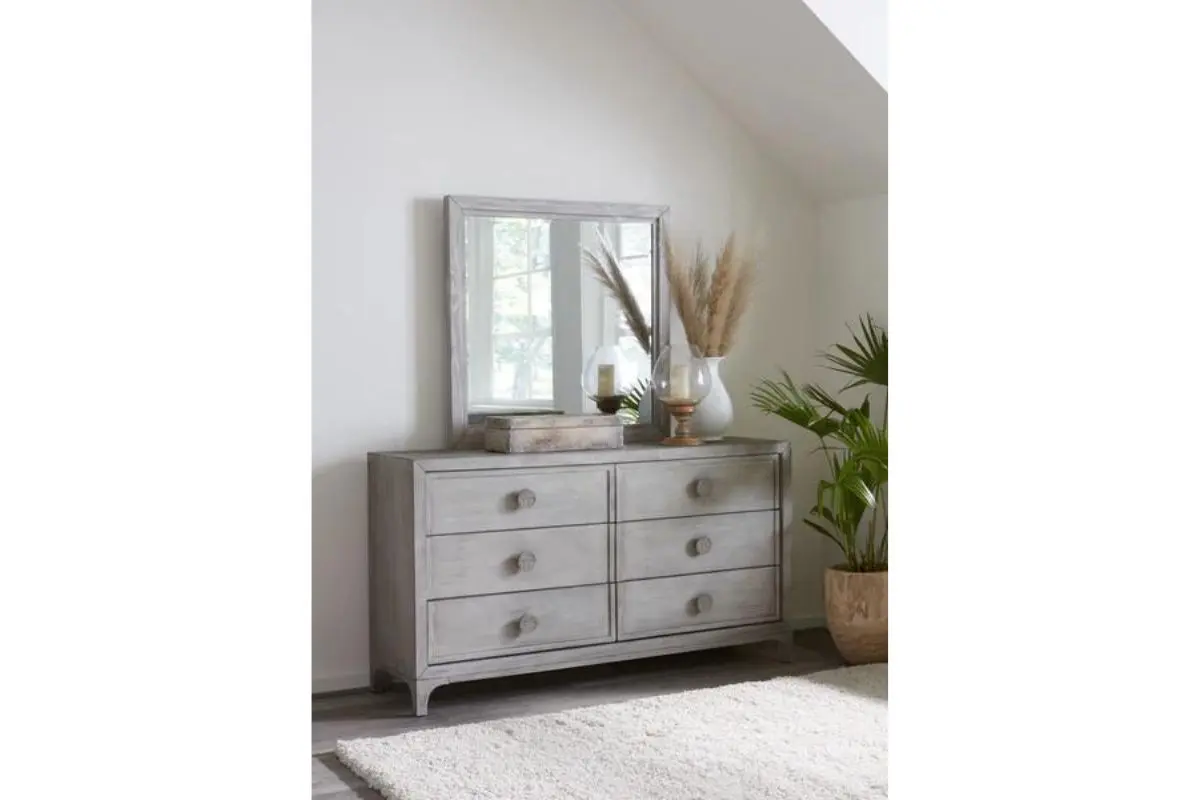 Boho Chic Platform Bed & Dresser & Mirror & Nightstand - Image 24