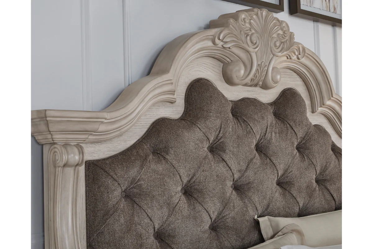 Bruchandi Upholstered Panel Bed & Dresser & Mirror & Nightstand - Image 5