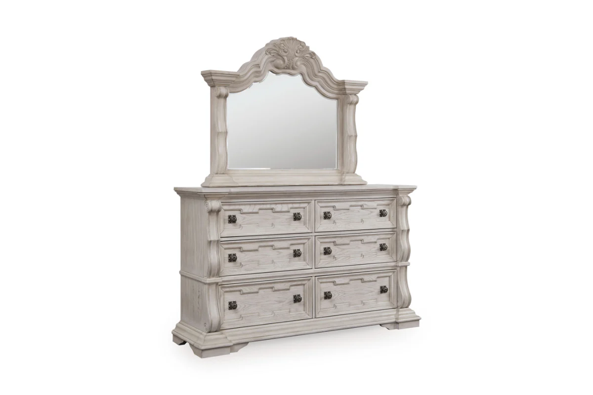 Bruchandi Upholstered Panel Bed & Dresser & Mirror & Nightstand - Image 6