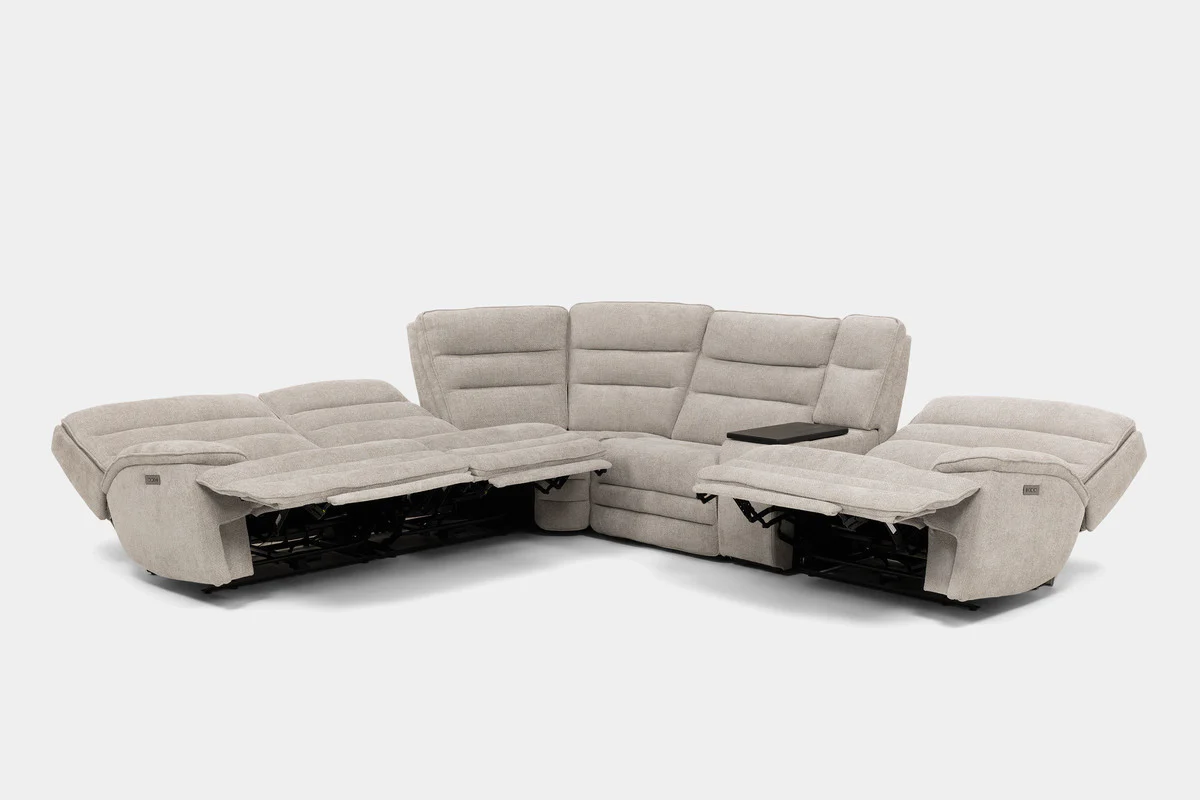 Bryant 6 Piece 2 Power Sectional With 2 Power Armless Recliner - Image 3