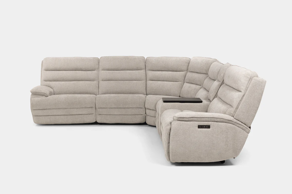 Bryant 6 Piece 2 Power Sectional With 2 Power Armless Recliner - Image 5