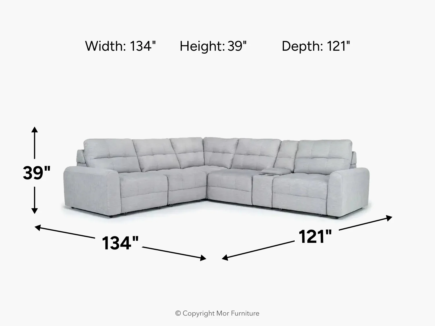 Bryce 6 Piece Power Sectional - Image 11