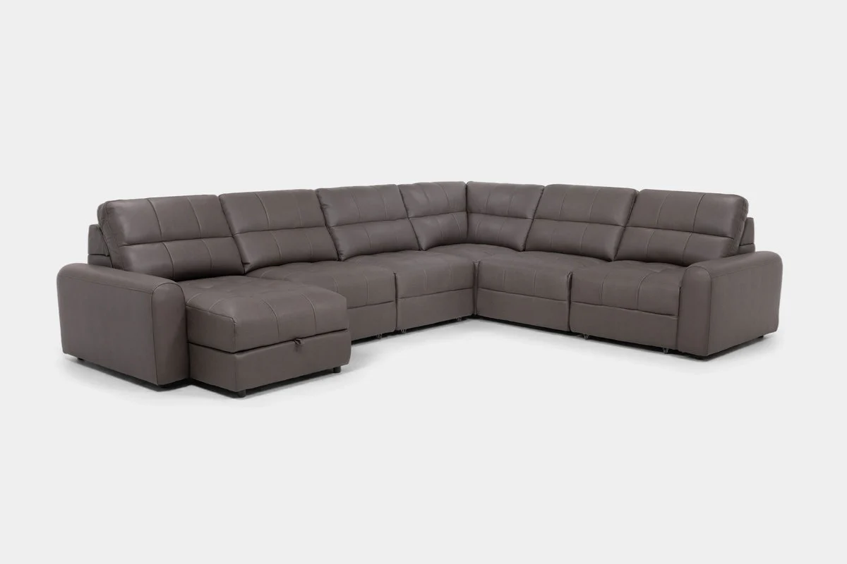 Bryce 6 Piece Power Sliding Sectional With Chaise & Armless Slider - Image 17