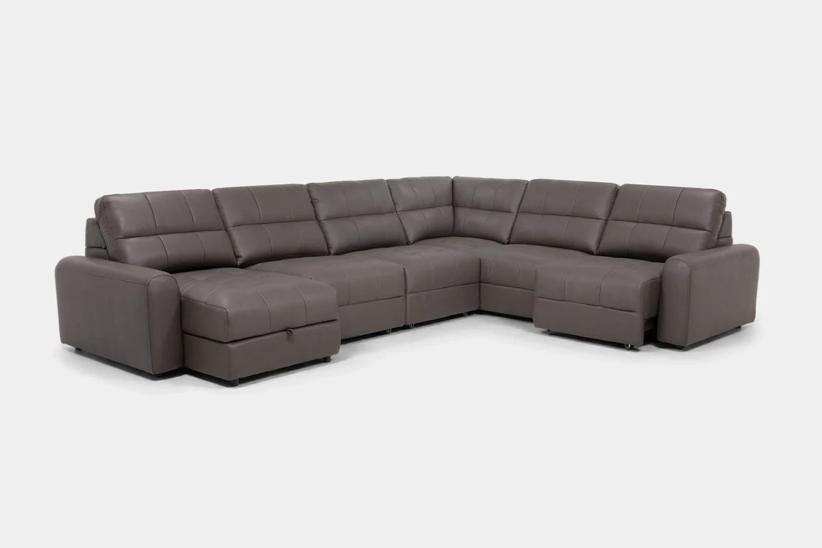 Bryce 6 Piece Power Sliding Sectional With Chaise & Armless Slider - Image 18