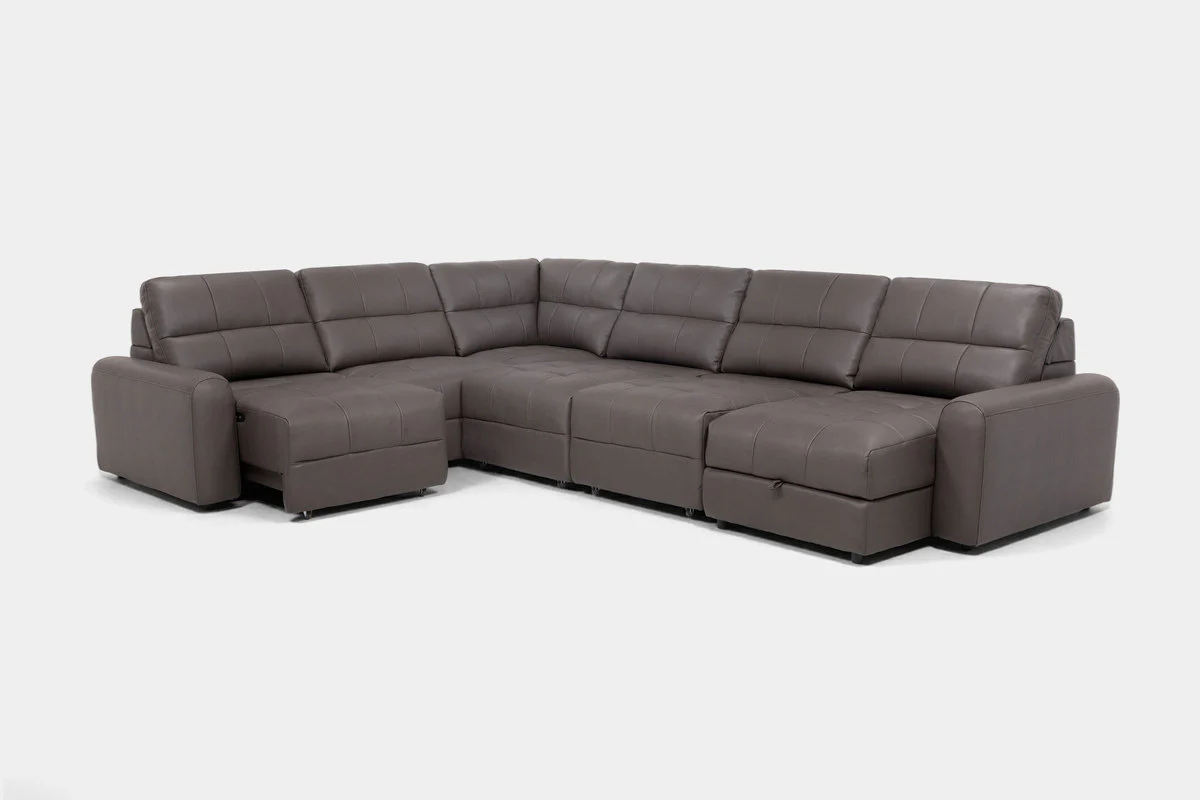 Bryce 6 Piece Power Sliding Sectional With Chaise & Armless Slider - Image 26