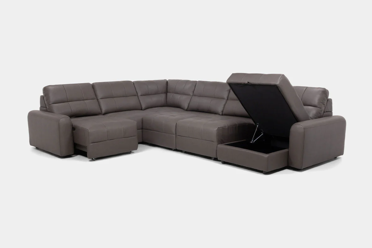 Bryce 6 Piece Power Sliding Sectional With Chaise & Armless Slider - Image 27