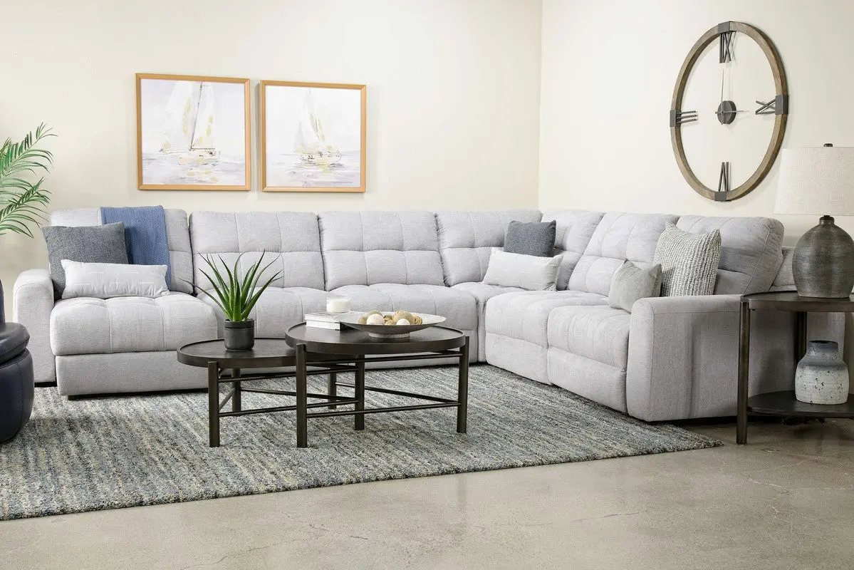 Bryce 6 Piece Power Sliding Sectional With Chaise & Armless Slider - Image 8