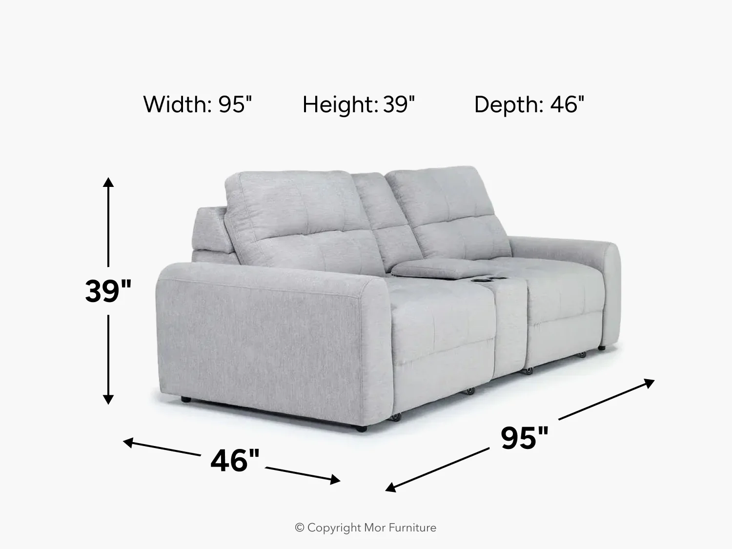 Bryce Power Sliding Console Loveseat - Image 10