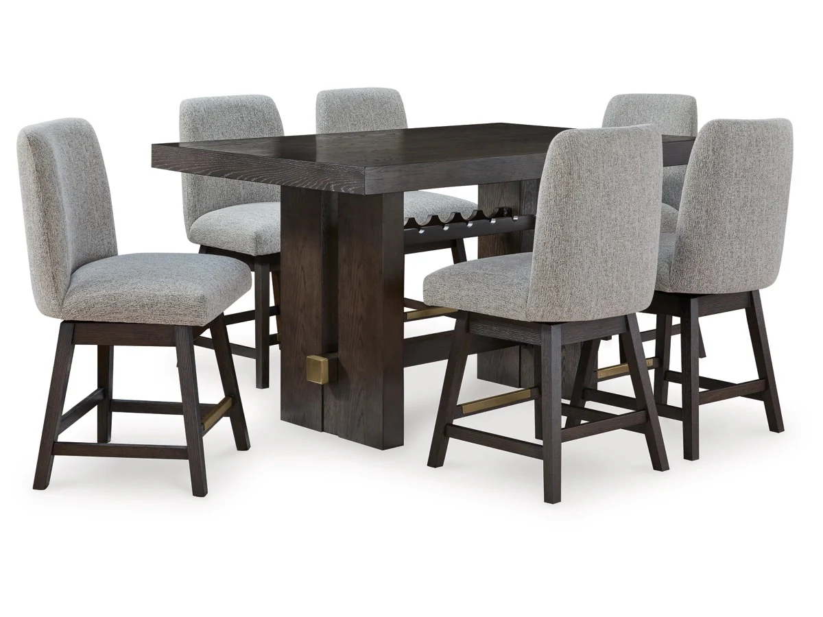 Burkhaus Counter Height Dining Table & 6 Stools - Image 2