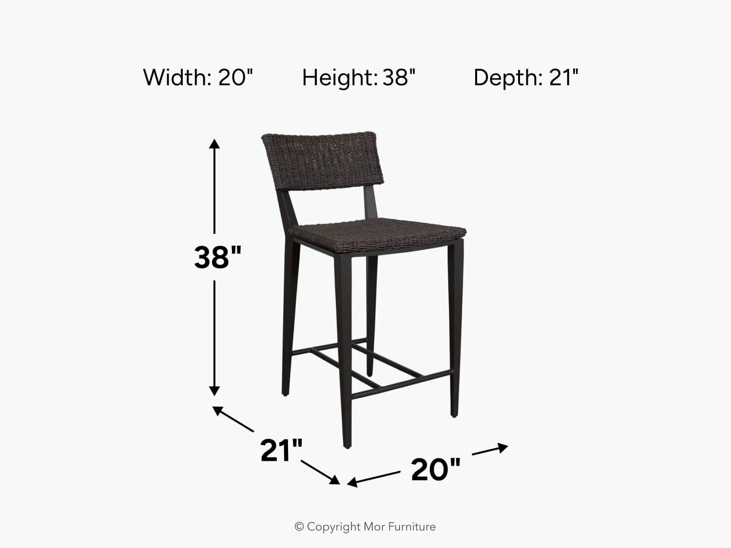 Calbas Outdoor Counter Height Stool - Image 8