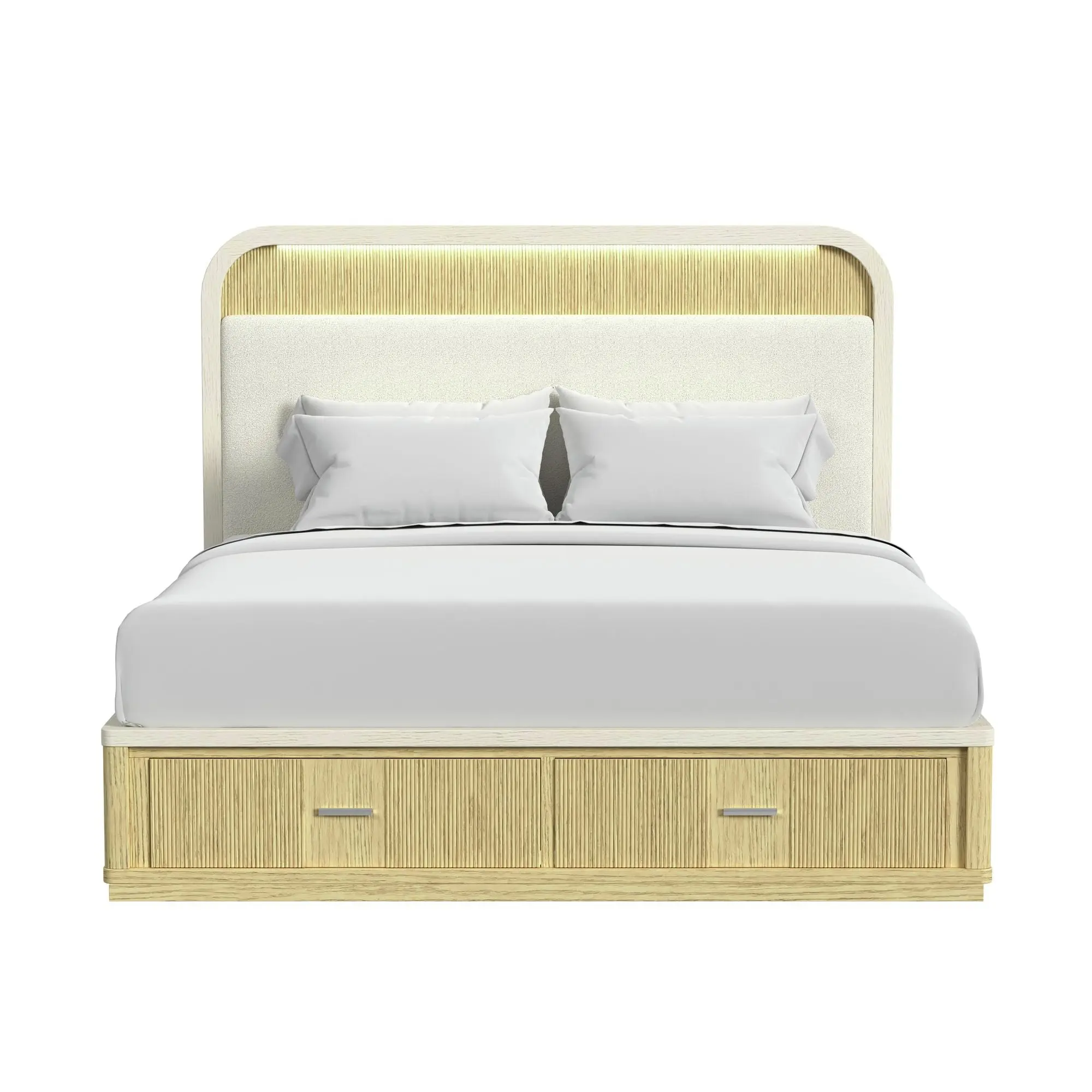 Cambrie Upholstered Panel Bed With Storage - Image 5