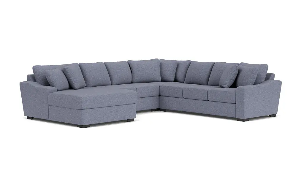 Casper Crypton Performance Extra Large Tux Loveseat Chaise Sectional Custom - Image 2