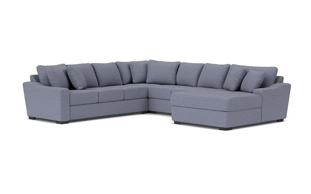 Casper Crypton Performance Extra Large Tux Loveseat Chaise Sectional Custom - Image 5