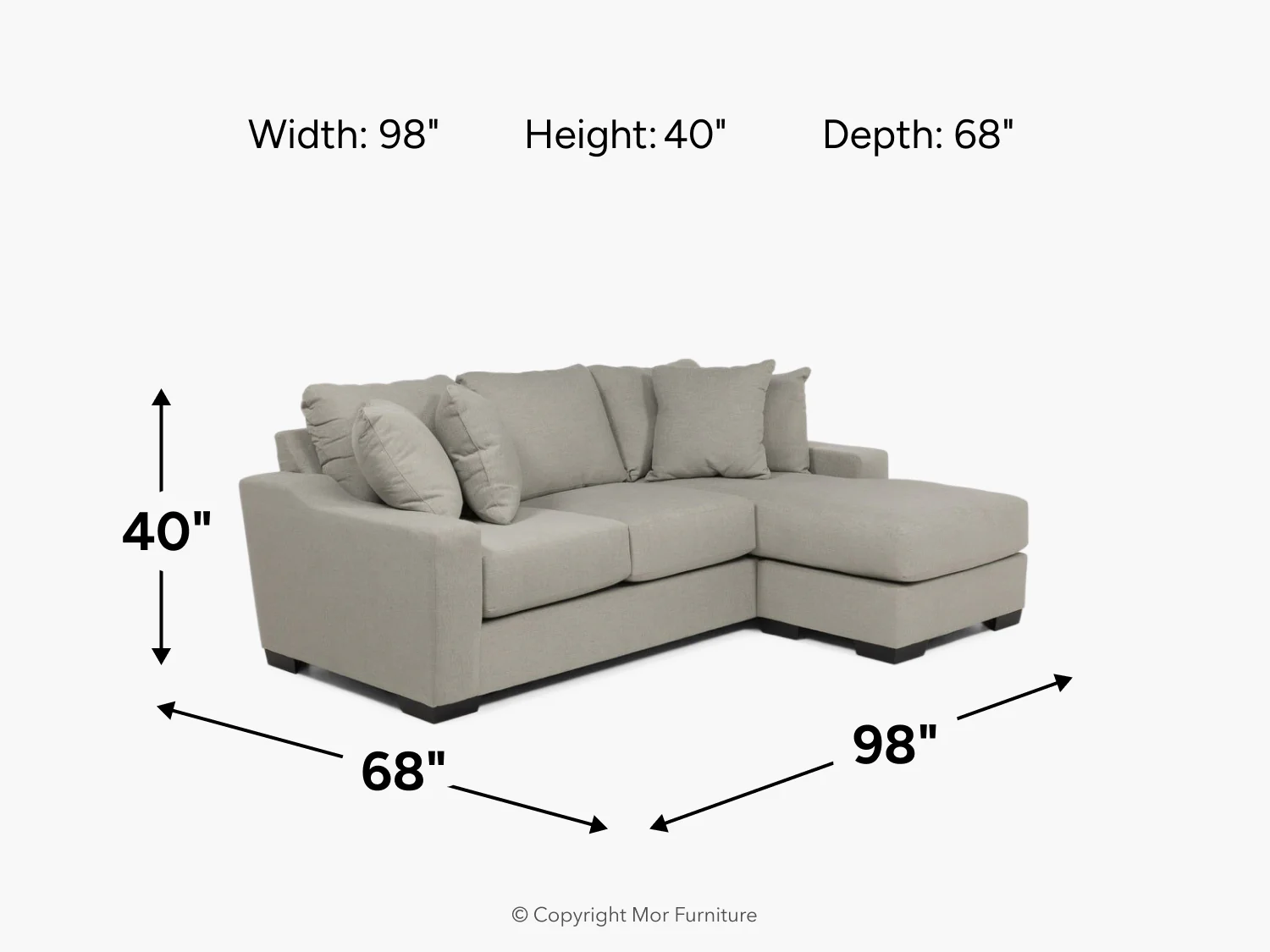 Casper Crypton Performance Sofa Chaise - Image 11