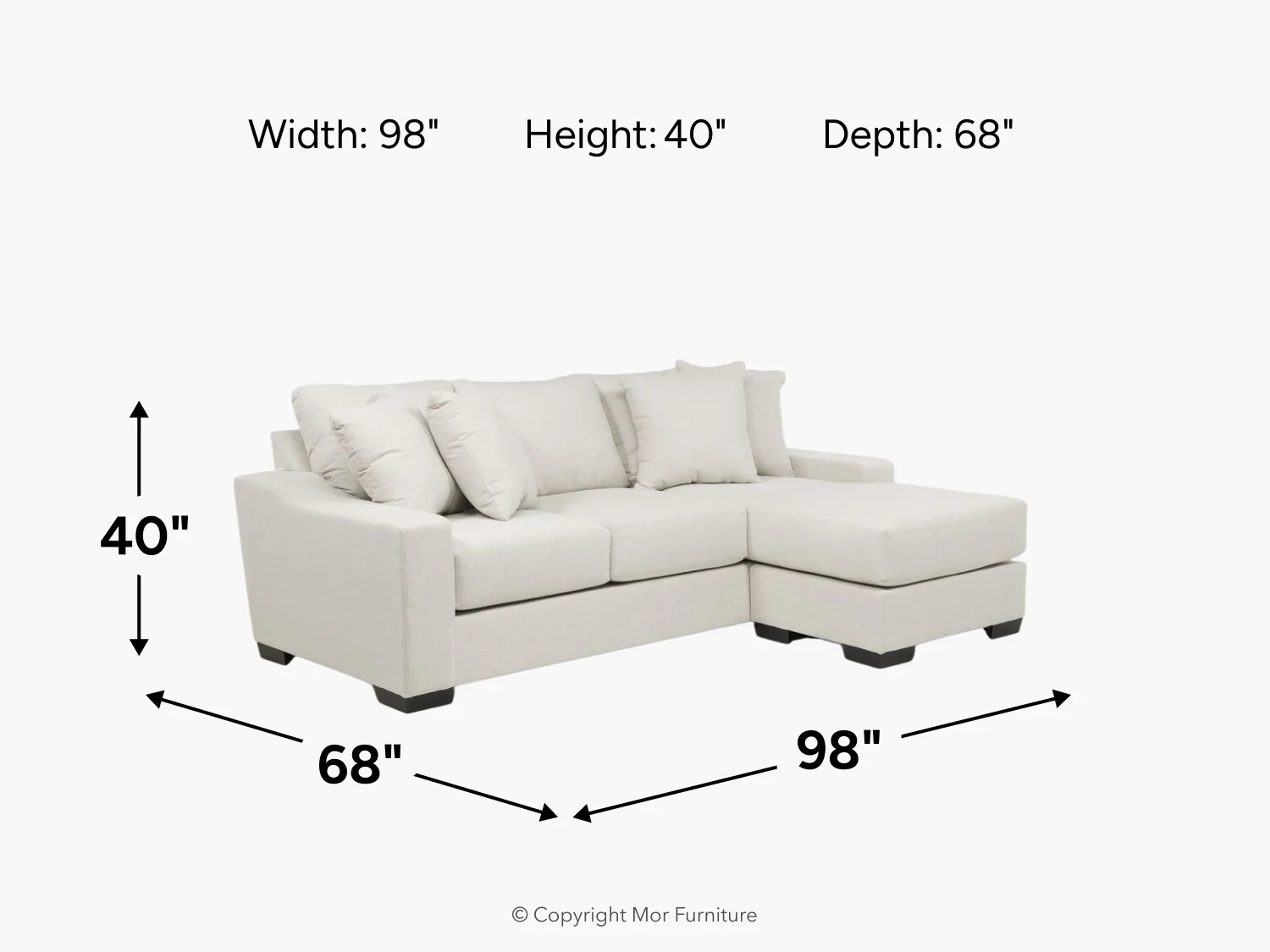 Casper Crypton Performance Sofa Chaise - Image 6