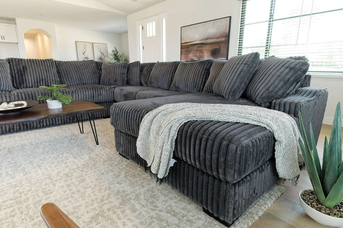 Casper Extra Large Tux Loveseat Chaise Sectional - Image 12
