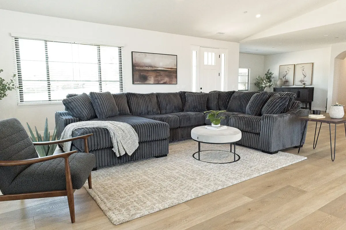 Casper Tux Loveseat Chaise Sectional - Image 6